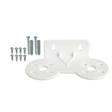 Suporte de Plástico Duplo com Kit de Parafusos